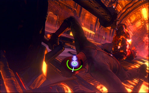 On the way up try to throw different things at Ustanak (A/B) and avoid his attacks (X + A) - Chapter 5 - The Final Fight With Ustanak | Jakes campaign - Jakes campaign - Resident Evil 6 Game Guide