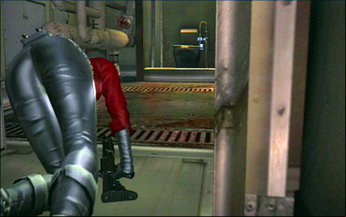 Next to the laser barrier, turn left - Chapter 1 - Submarine Stealth | Adas campaign - Adas campaign - Resident Evil 6 Game Guide