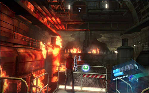 You have then to run to the end of the sidewalk and use the zipline to get to the upper floor - Chapter 1 - Ship Corridors | Adas campaign - Adas campaign - Resident Evil 6 Game Guide