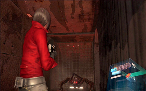 After climbing one of ladder youll have to crawl under the low age on the left - Chapter 1 - Escape From The Wave | Adas campaign - Adas campaign - Resident Evil 6 Game Guide