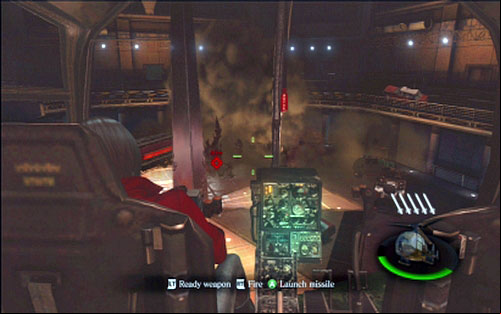 In order to avoid enemy attacks, try to hide behind the pillar in the center of the location - Chapter 5 - The Helicopter Flight | Adas campaign - Adas campaign - Resident Evil 6 Game Guide