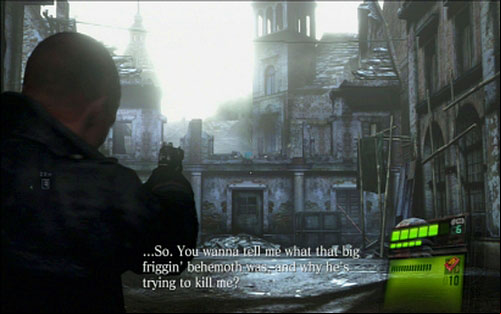 Go to its other end, reaching the abandoned square - Chapter I | Emblems - Jake - Emblems - Jake - Resident Evil 6 Game Guide