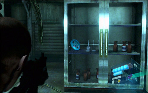 A corridor will lead you to the lab room, where in one of the cabinets you can find the second artifact - Chapter V | Emblems - Jake - Emblems - Jake - Resident Evil 6 Game Guide
