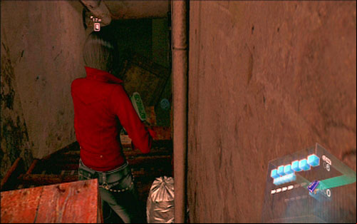 There is overturned cabinet, under which you can find the fourth artifact - Chapter III | Emblems - Ada Wong - Emblems - Ada Wong - Resident Evil 6 Game Guide
