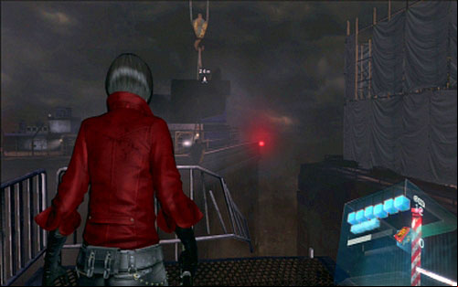 When you leave the helicopter, use the zipline to jump to the cargo hanging on the line - Chapter V | Emblems - Ada Wong - Emblems - Ada Wong - Resident Evil 6 Game Guide
