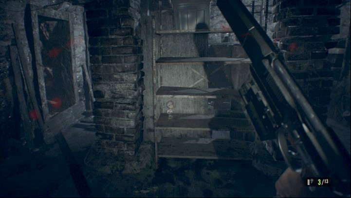 The last statuette in the Bakers basement - available only during the ending of the game. - Resident Evil 7: Salt Mines - Secrets - Secrets and Maps - Resident Evil 7 Guide, Walkthrough