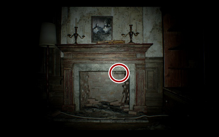 The switch in the fireplace - Resident Evil 7: Beginning Hour - True Ending - Beginning Hour (demo version walkthrough) - Resident Evil 7 Guide, Walkthrough