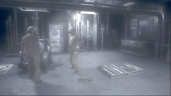 Once youve seen a short scene with two mechanics, enter the ventilation shaft and turn right to find the coin - Resident Evil 7: Wrecked Ship walktrough - Resident Evil VII Walkthrough - Resident Evil 7 Guide, Walkthrough