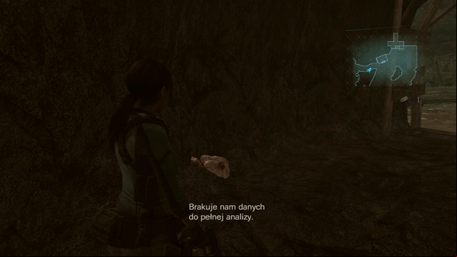 In the short tunnel you find a small piece of substance, which can be scanned - Into the Depths - part II - Episode 1 - Resident Evil: Revelations - Game Guide and Walkthrough