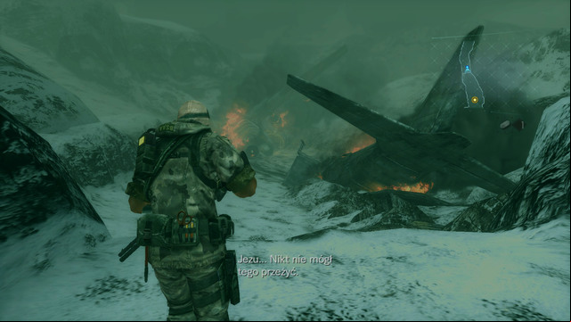 Go forward, at the beginning, until you reach a site where the plane has fallen - Double Mystery - part I - Episode 2 - Resident Evil: Revelations - Game Guide and Walkthrough