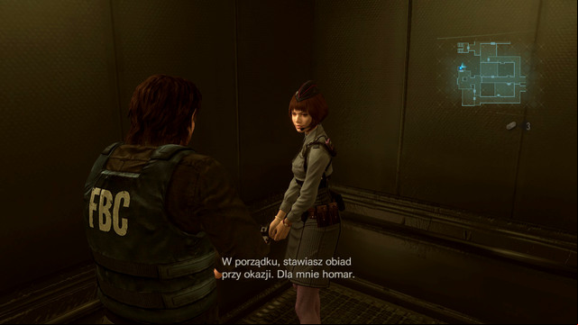 When it dies, push the button and ride up - Ghosts of Veltro - part I - Episode 3 - Resident Evil: Revelations - Game Guide and Walkthrough
