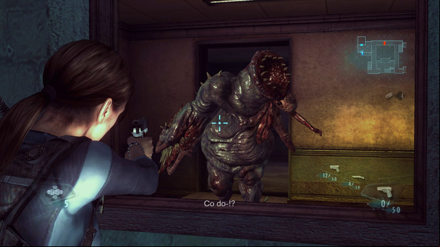 When you are ready, fire at the chain through the window and begin the battle - Ghosts of Veltro - part II - Episode 3 - Resident Evil: Revelations - Game Guide and Walkthrough