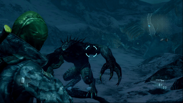 To defeat them, stop in the place where you cant be surrounded by them and fire when their camouflage stops working - Secrects Uncovered - part III - Episode 5 - Resident Evil: Revelations - Game Guide and Walkthrough