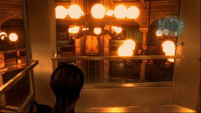 Enter it and push a button to get into a lit hall - The Regia Solis - part I - Episode 7 - Resident Evil: Revelations - Game Guide and Walkthrough