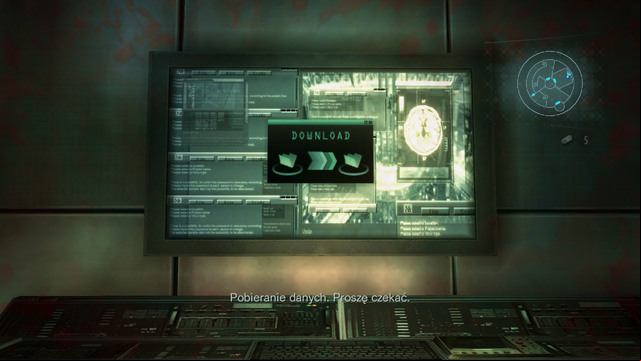 When you finish, check a computer on left and when the files finish ing, take a verification code - No Exit - part II - Episode 9 - Resident Evil: Revelations - Game Guide and Walkthrough