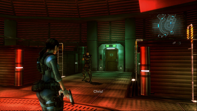 At the beginning run forward after your partner, swimming through the flooded corridors - Tangled Webs - part II - Episode 10 - Resident Evil: Revelations - Game Guide and Walkthrough