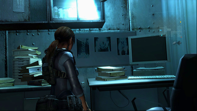 Its placed on the table next to the computer - Episodes 1-5 - Handprints - Resident Evil: Revelations - Game Guide and Walkthrough