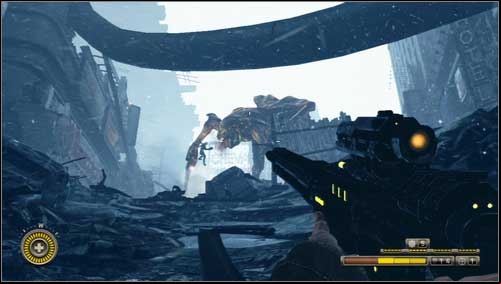 After few steps you'll reach the end of tracks - Chapter 17 - p. 2 - Walkthrough - Resistance 3 - Game Guide and Walkthrough