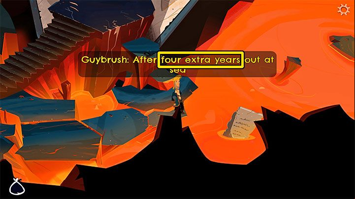You need to understand the texts from the slab well - Return to Monkey Island: Find LeChuck (Chapter 5) - walkthrough, solution - Part 5 - Beneath the Monkey Head - Return to Monkey Island Walkthrough