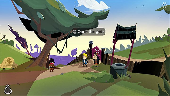 Open the Gate and go right to the very end - Return to Monkey Island: Prelude - walkthrough - Prelude - An Unexpected Story Begins - Return to Monkey Island Walkthrough