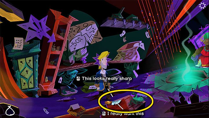 There are 2 items in the Real Voodoo store that you can buy from the woman (Guybrush has the coins from the very beginning of the game) - Return to Monkey Island: Get a mop - walkthrough - Part 1 - A Friendly Place - Return to Monkey Island Walkthrough