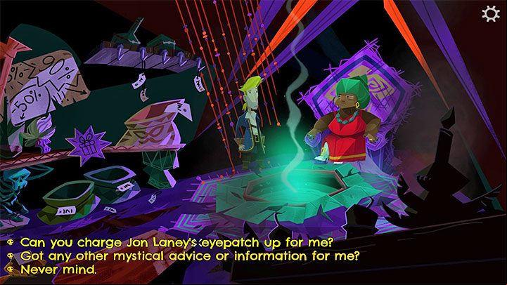 Return to the Real Voodoo store with the Eyepatch - Return to Monkey Island: Get a disguise - walkthrough - Part 1 - A Friendly Place - Return to Monkey Island Walkthrough