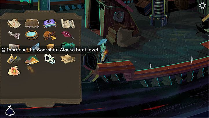 Open the inventory to combine the tip with Scorched Alaska - Return to Monkey Island: Get a unanimous vote - walkthrough - Part 2 - A Dangerous Journey - Return to Monkey Island Walkthrough