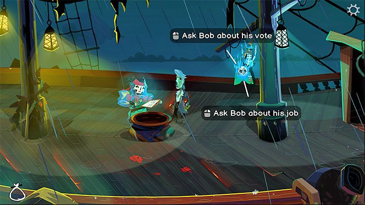 The ghost of Apple Bob hangs on the main deck - Return to Monkey Island: Get a unanimous vote - walkthrough - Part 2 - A Dangerous Journey - Return to Monkey Island Walkthrough