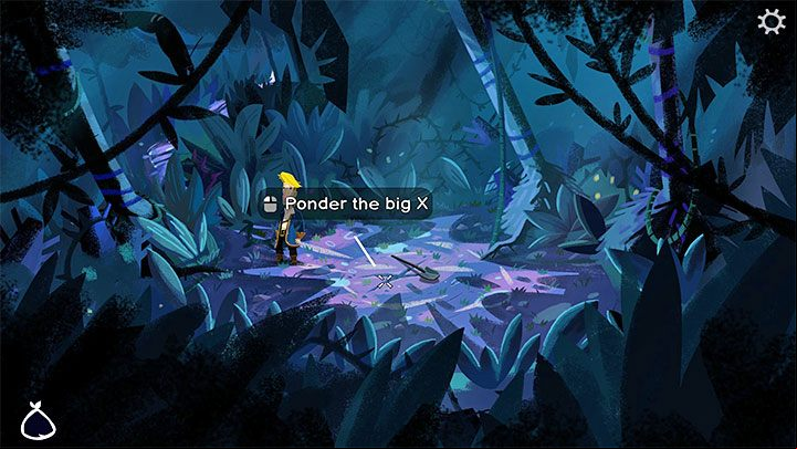 If you correctly read the information from the map, you will reach the location with the X drawn on the ground - Return to Monkey Island: Follow LeChucks map to the Secret - walkthrough - Part 3 - Return to Monkey Island - Return to Monkey Island Walkthrough