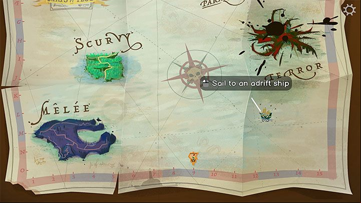 Bella Fisher is a name of a ship and you will have to find its sunken wreckage - Return to Monkey Island: Bella Fishers Golden Key - walkthrough, solution - Part 4 - Things Get Complicated - Return to Monkey Island Walkthrough
