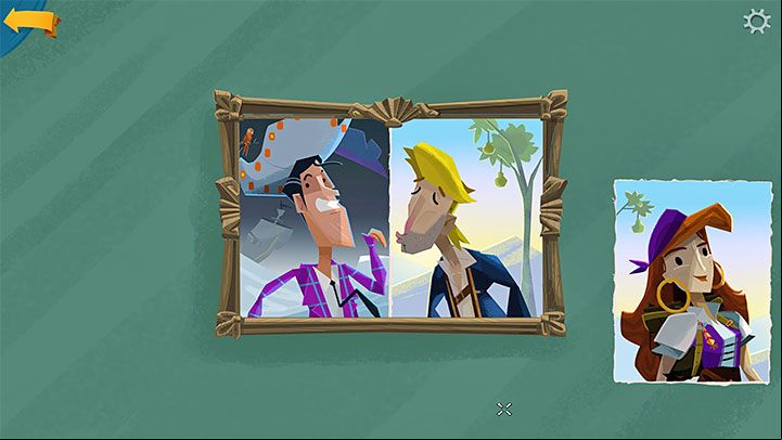 Open your inventory and select the frame from it - Return to Monkey Island: Bella Fishers Golden Key - walkthrough, solution - Part 4 - Things Get Complicated - Return to Monkey Island Walkthrough