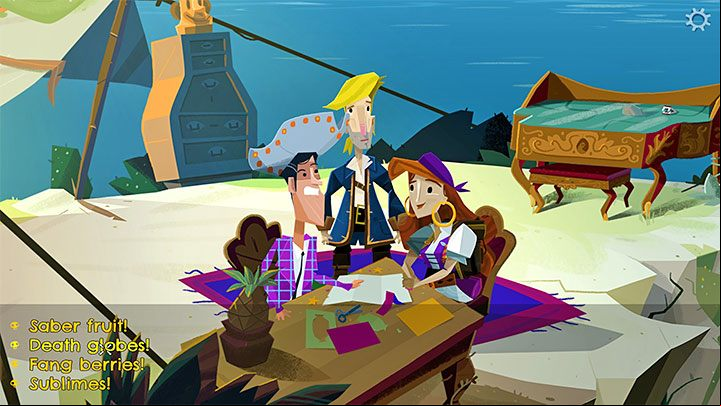 You'll be taken to Scurvy Island, where Stan and Guybrush will start preparing a better Scurvy Flyer - Return to Monkey Island: Bella Fishers Golden Key - walkthrough, solution - Part 4 - Things Get Complicated - Return to Monkey Island Walkthrough