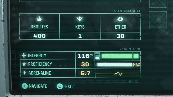 By the time she reaches biome 6 and interacts with the first calibrator, Selene should advance to level 28 - Returnal: Trophies - list - Appendix - Returnal Guide