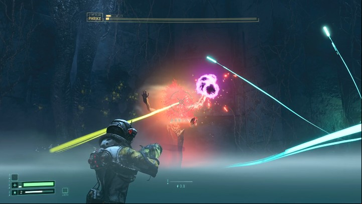 During the last phase of the fight, you will have much less opportunity to give well-aimed shots - Return: Phrike boss - how to beat? - Bosses - Returnal Guide