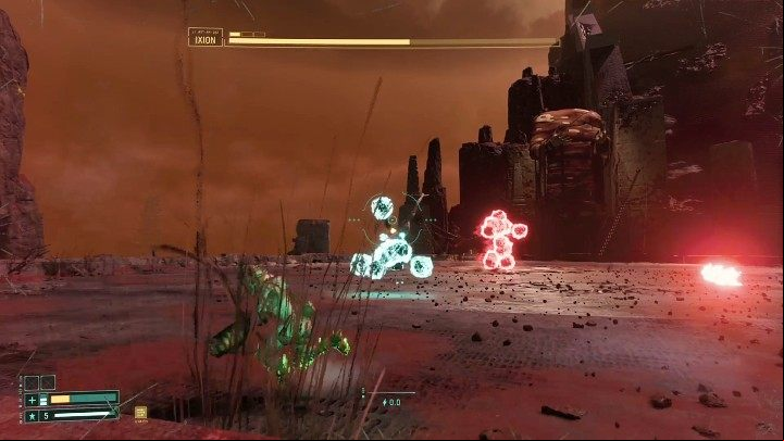 The boss can also fire several series of bright and red orbs, one after the other - Returnal: Ixion - boss, how to defeat? - Bosses - Returnal Guide