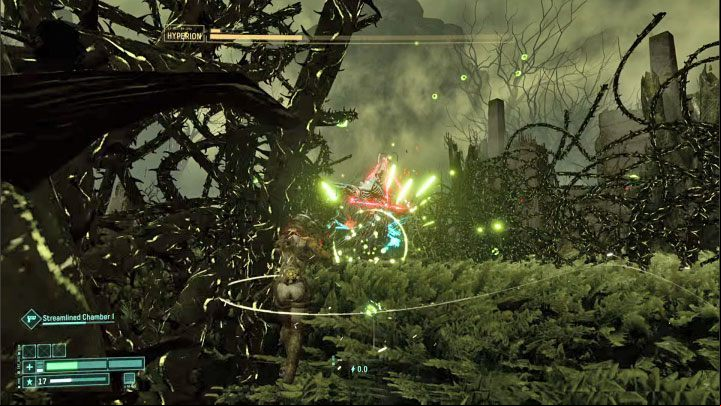 The boss can temporarily limit Selene's field of movement with vines - Return: Hyperion - boss, how to defeat? - Bosses - Returnal Guide