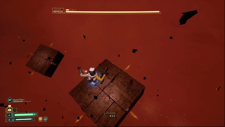 This phase of the fight begins with a fall from a great height - Return: Nemesis - boss, how to defeat? - Bosses - Returnal Guide