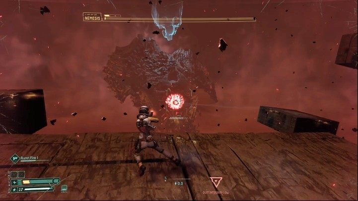 During the final phase of the battle against Nemesis, you will have fewer opportunities to fire accurate shots, but that you don' - Return: Nemesis - boss, how to defeat? - Bosses - Returnal Guide