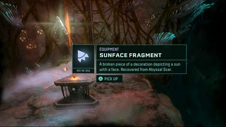 In each of the six biomes, in a well-hidden place, special items known as Sunface Fragments will appear - Returnal: Secret ending - how to unlock? - Campaign - Returnal Guide