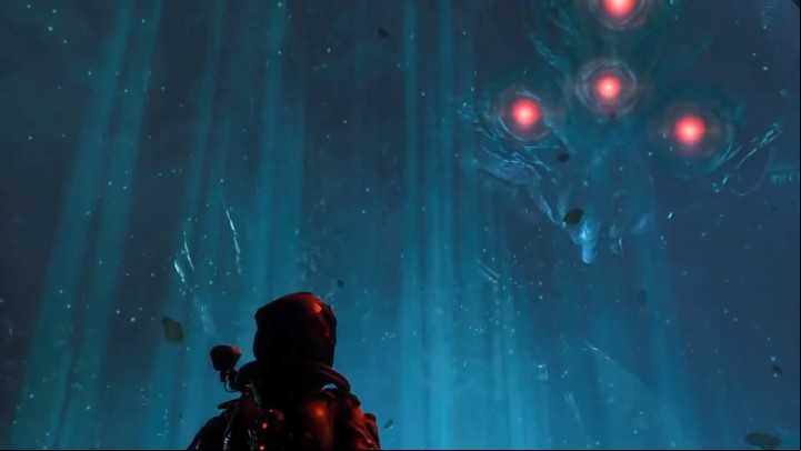 The heroine faces a monster similar to an octopus, which may have something to do with the above-mentioned favorite toy Selene - Octo - Returnal: 1st ending (spoiler) - Terminations - Returnal Guide