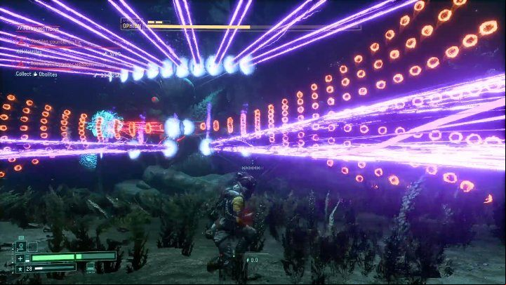 As you can see in the above picture, in the second phase of the fight, Ophion will create two waves of vertical rays and at the same time use another attack - Return: Ophion - boss, how to defeat? - Bosses - Returnal Guide