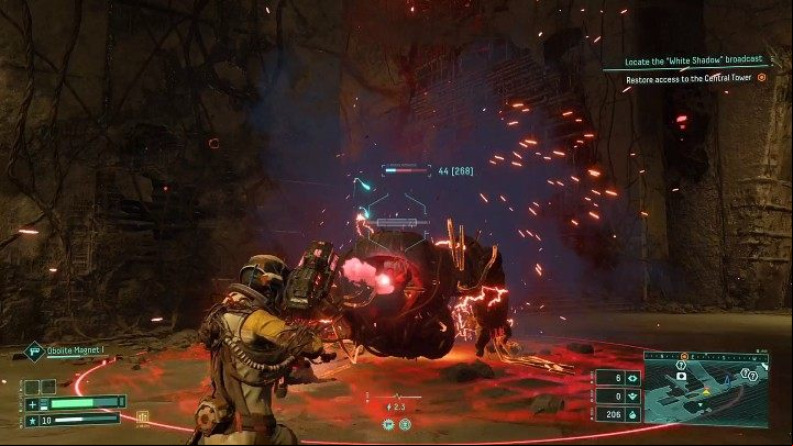 The first dangerous and difficult opponent is the kamikaze robot - Returnal: Derelict Citadel - biom - Biomes - Returnal Guide