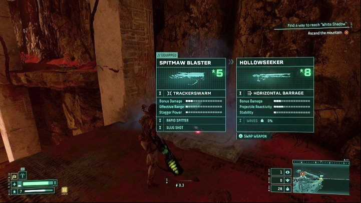Each time you find a new weapon, information about the weapon you are currently using (on the left) and the one you can pick up will be displayed on the screen - Return: Weapons - can you have more than one? - FAQ - Returnal - game guide