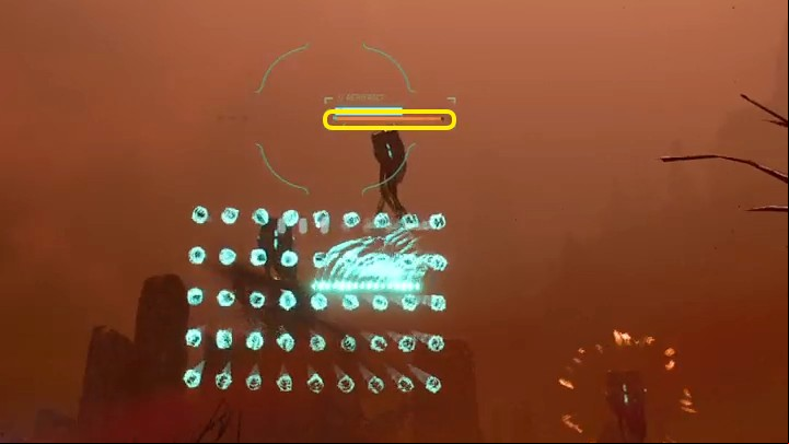 The Stagger bar gets filled up when you shoot at the enemy - Returnal: Combat - Basics - Returnal Guide