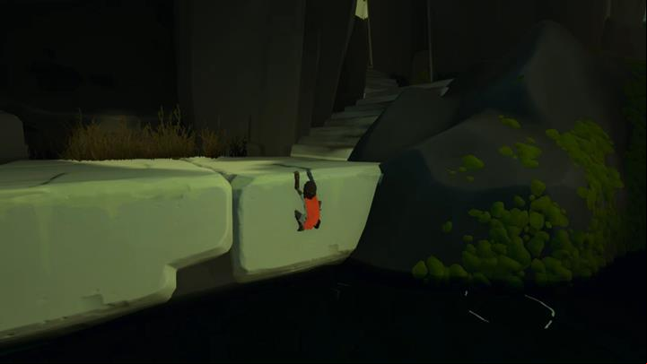 Climb to the platform and follow the stairs to find your companion - Phantom Cave | Chapter 3 - Walkthrough - Chapter 3 - Rime Game Guide