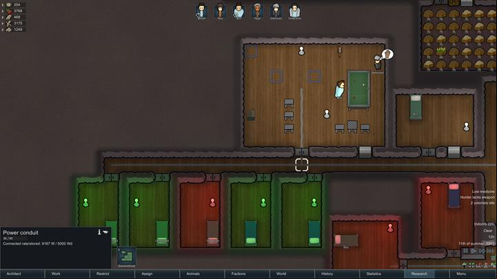There are several factors that will affect the mood of your colonists e.g. relationships or access to entertainment. - Needs and mood of your colonists - The basics of living in the colony - RimWorld Game Guide