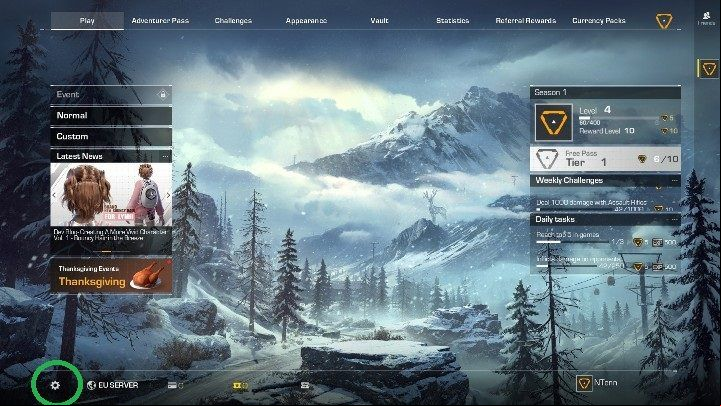 Open the Settings - the icon is marked in the picture above - How to change Ring of Elysium language? - FAQ - Ring of Elysium Guide and Tips