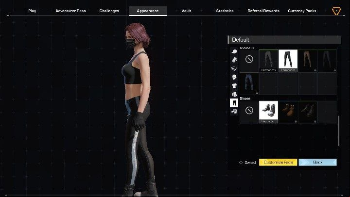 Here, you can equip or remove: a hat, gloves, goggles, masks, t-shirts, coats, pants, and boots - How to change a characters skin in Ring of Elysium? - Characters - Ring of Elysium Guide and Tips