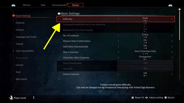 1 - Rise of the Ronin: Difficulty levels - Basics - Rise of the Ronin Guide