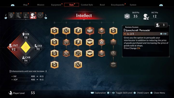 This skill allows to use persuasion during selected conversations (e - Rise of the Ronin: Best skills - Basics - Rise of the Ronin Guide